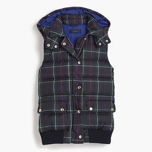 J.Crew plaid puffer vest